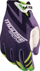 Moose Racing SX1 Gloves Youth S Purple Green
