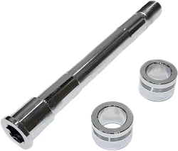 Harddrive Chrome Plated Front Axle Kit w Spacer