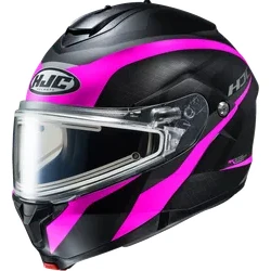 HJC Adult Unisex C91 Taly Modular Snow Electric Helmet Modular Snow S Black Pink