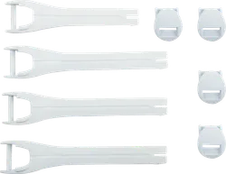 Moose Racing Qualifier White Boot Strap Kit Sz 7-9
