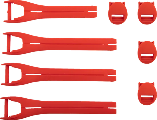 Moose Racing Qualifier Red Boot Strap Kit Sz 7-9