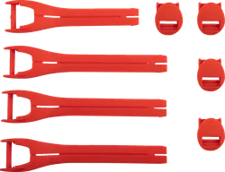 Moose Racing Qualifier Red Boot Strap Kit Sz 7-9