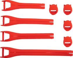 Moose Racing Qualifier Red Boot Strap Kit Sz 10-15
