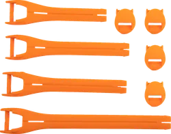 Moose Racing Qualifier Orange Boot Strap Kit Sz 10-15