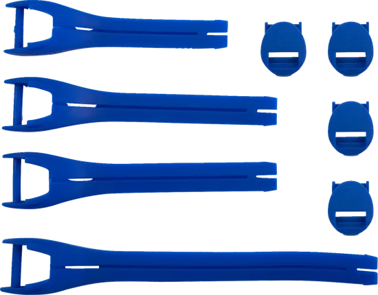 Moose Racing Qualifier Blue Boot Strap Kit Sz 10-15
