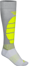 Fly Racing Adult Snow Performance Coolmax Socks S M Gray Hi Viz