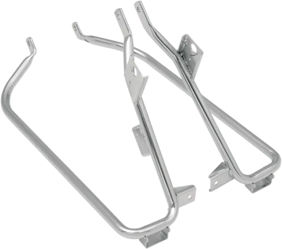 DS Chrome Steel Saddlebag Support Bracket Pair