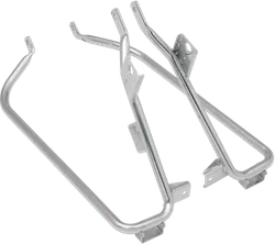 DS Chrome Steel Saddlebag Support Bracket Pair