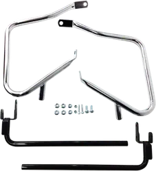 DS Chrome Saddlebag Guard Support Brackets Kit