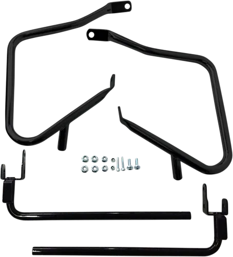 DS Black Saddlebag Support Guard Rail Crash Bar Pair