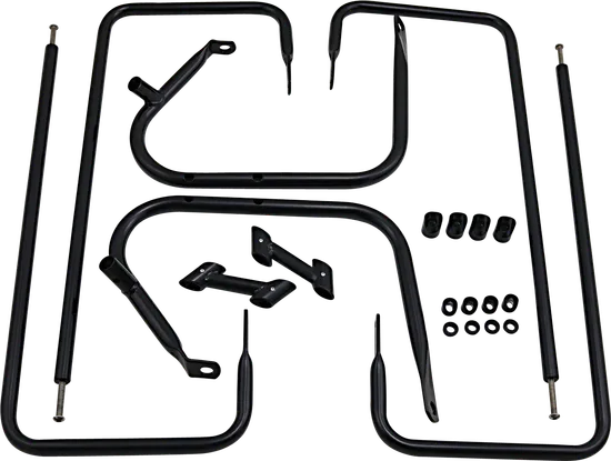 BC Black Saddlebag Guard Rail Crash Bar Kit