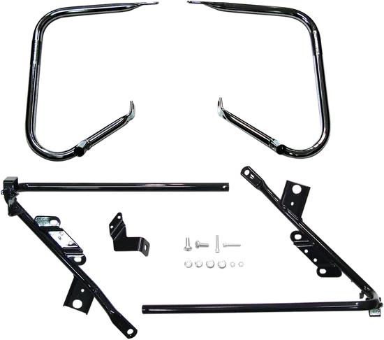 BC Black Saddlebag Guard Rail Crash Bar Kit