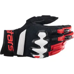 Alpinestars Halo Leather Gloves Adult 2XL Black White Red