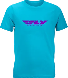 Fly Racing Youth Unisex Corporate Tee M Blue Purple