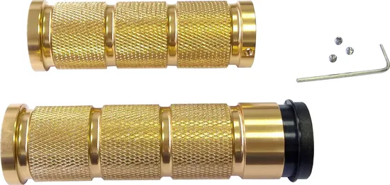 Harddrive Bronze Aluminum Retro Handlebar Grip Set TBW