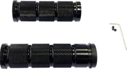 Harddrive Black Aluminum Retro Handlebar Grip Set TBW