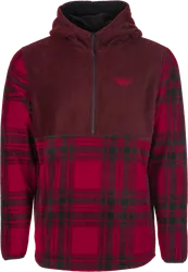 Fly Racing Adult Unisex Half Zip Pullover Hoodie M Red