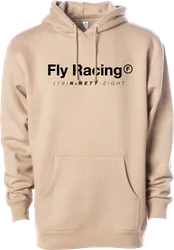 Fly Racing Adult Men Trademark Hoodie 2XL Tan