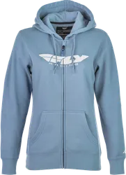 Fly Racing Adult Women Corporate Zip Up Hoodie 2XL Blue