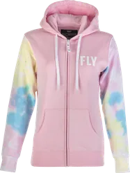 Fly Racing Adult Women Tie-Die Zip Up Hoodie M Pink