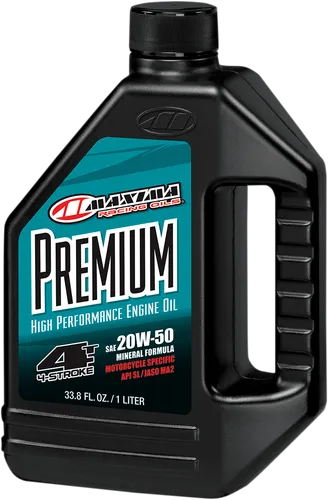 Maxima Premium High Performance 4T 20W50 Mineral Engine Motor Oil 1 Liter Quart