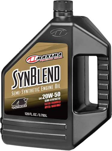 Maxima SynBlend Semi Synthetic Engine Motor Oil 4T 20W50 1 Gallon