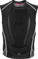 Fly Racing Black Grey Barricade Armor Zipper Vest Adult Large XLarge