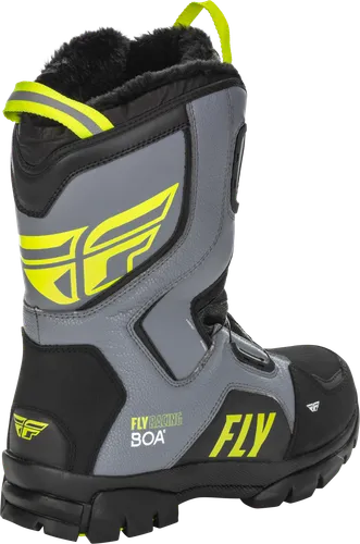 Fly Racing Marker BOA Boots Adult 8 Black Gray Hi Viz 2