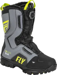 Fly Racing Marker BOA Boots Adult 15 Black Gray Hi Viz