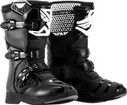 Fly Racing Maverik MX Boots Youth 1 Black