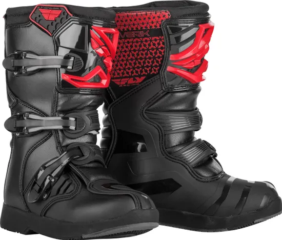 Fly Racing Black Red Maverick Riding Boot Youth Size 6