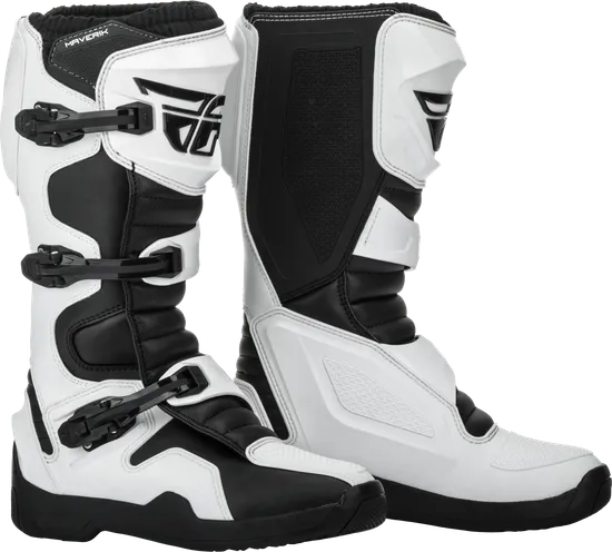 Fly Racing White Black Maverick Riding Boot Mens Size 12