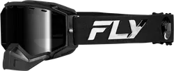 Fly Racing Black Adult Zone Elite Snow Goggle Dual Smoke Mirror Polarized