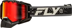 Fly Racing Black Gray Adult Zone Snow Goggle Dual Red Mirror