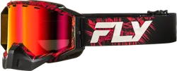 Fly Racing Red Adult Zone Snow Goggle Dual Red Mirror