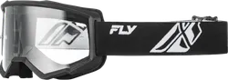 Fly Racing Black White Youth Focus Goggle Single Clear