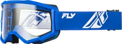 Fly Racing Blue White Adult Focus Goggle Single Clear