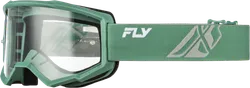 Fly Racing Green Gray Youth Focus Goggle Single Clear
