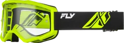 Fly Racing Black Yellow Gray Adult Focus Goggle Single Clear