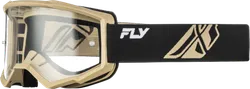 Fly Racing Black Tan Youth Focus Goggle Single Clear