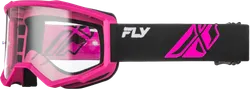 Fly Racing Black Pink Adult Focus Goggle Single Clear