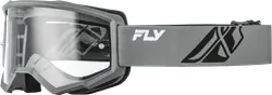 Fly Racing Gray Black Adult Focus Goggle Single Clear