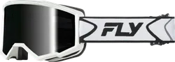Fly Racing White Adult Zone Goggle Dual Smoke