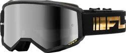 Fly Racing Black Gold Youth Zone Goggle Dual Silver Mirror