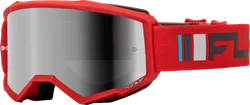 Fly Racing Red Charcoal Adult Zone Goggle Dual Silver Mirror