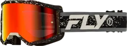 Fly Racing Black Gray Adult Zone Goggle Dual Red Mirror