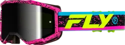 Fly Racing Pink Black Adult Zone Goggle Dual Black Mirror
