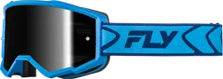 Fly Racing Blue Navy Youth Zone Goggle Dual Black Mirror