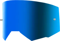 Fly Racing Blue Mirror Adult Single Lens w/ Post