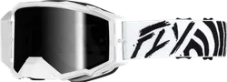 Fly Racing Black White Adult Zone Elite Goggles Dual Smoke Mirror